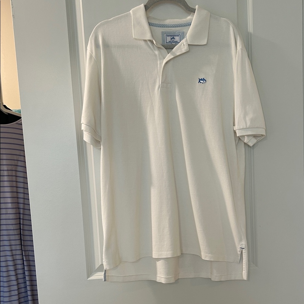 Southern Tide White Polo Shirt